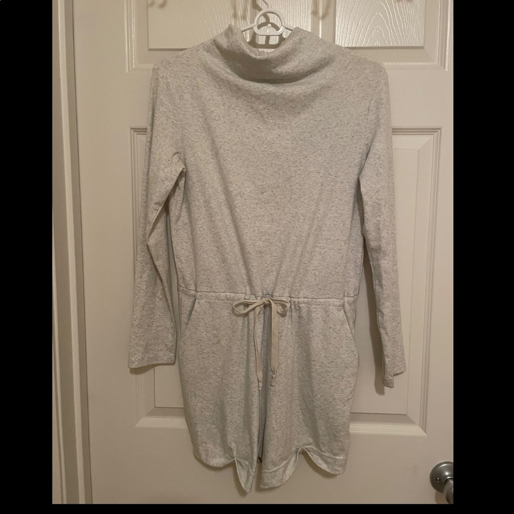 Cowl neck sweat romper